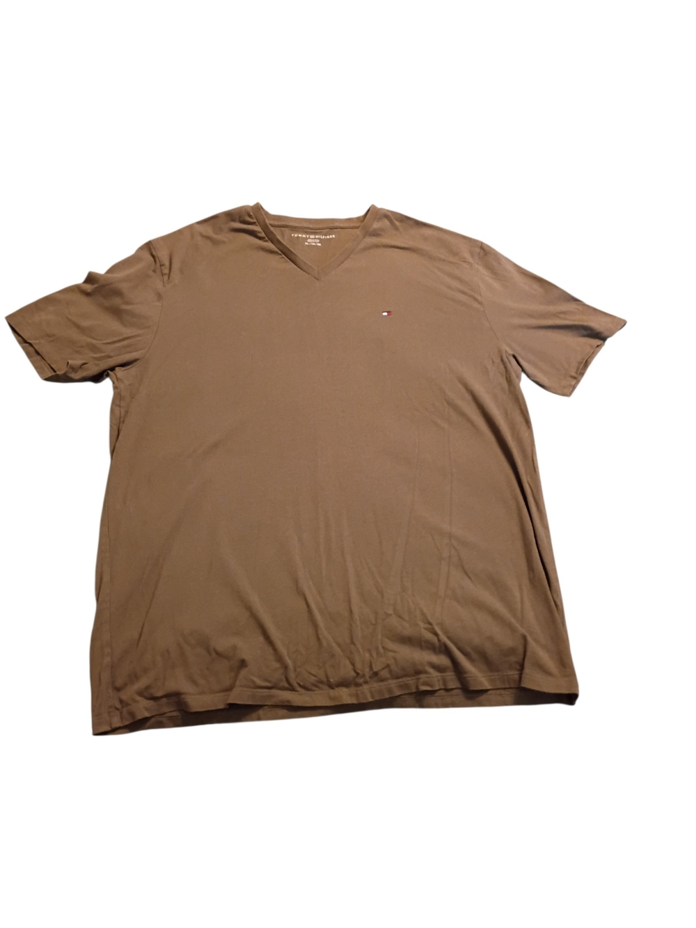 EUC 2/$10 Tommy Hilfiger Men's V-Neck Tee in Brown